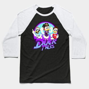 DuckTalks Logo Purple Baseball T-Shirt